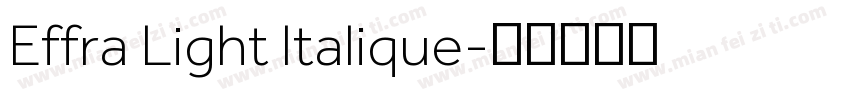Effra Light Italique字体转换